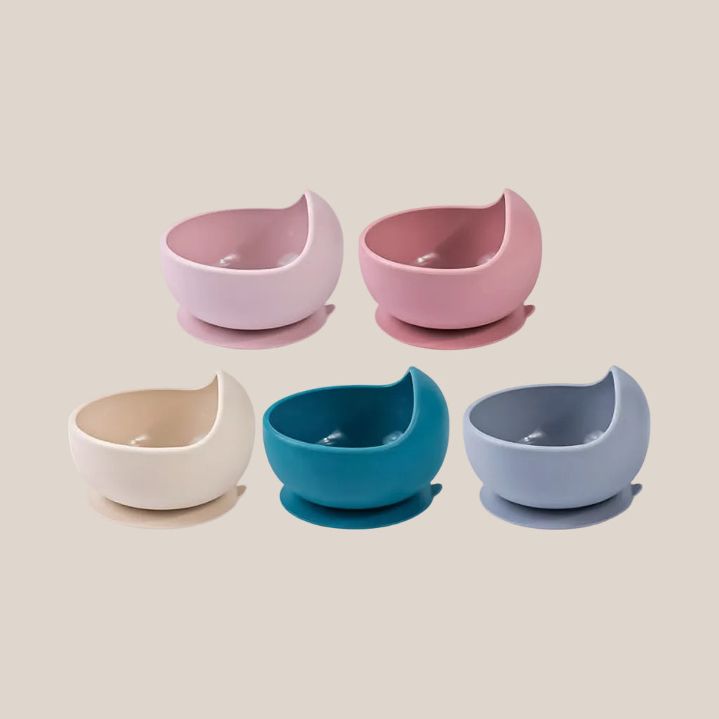 Ensemble de 2 Bols en Silicone à Ventouse pour Bébé
