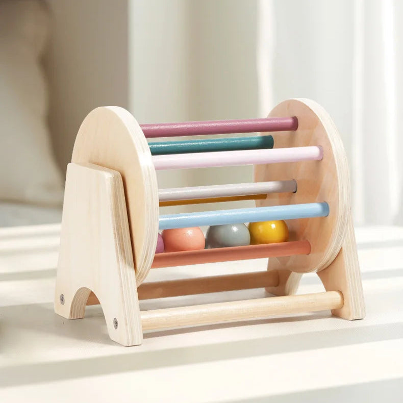 Tambour à Billes Montessori en Bois - Jouet Éducatif Bébé