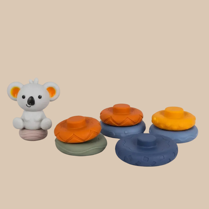 Blocs de Construction en Silicone Montessori - Jouet d'Éveil et Dentition pour Bébé