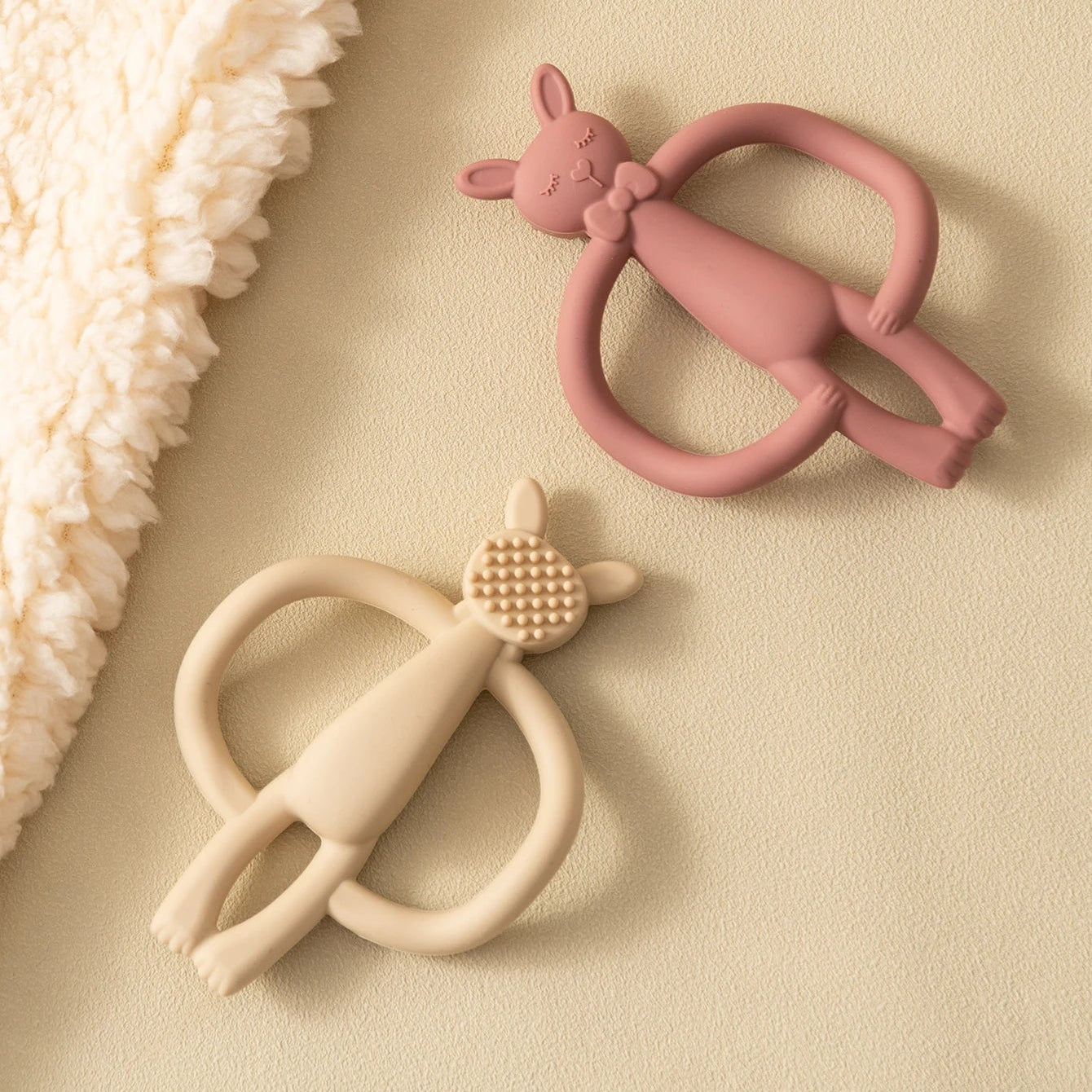 Jouet de Dentition Silicone Lapin pour Bébé