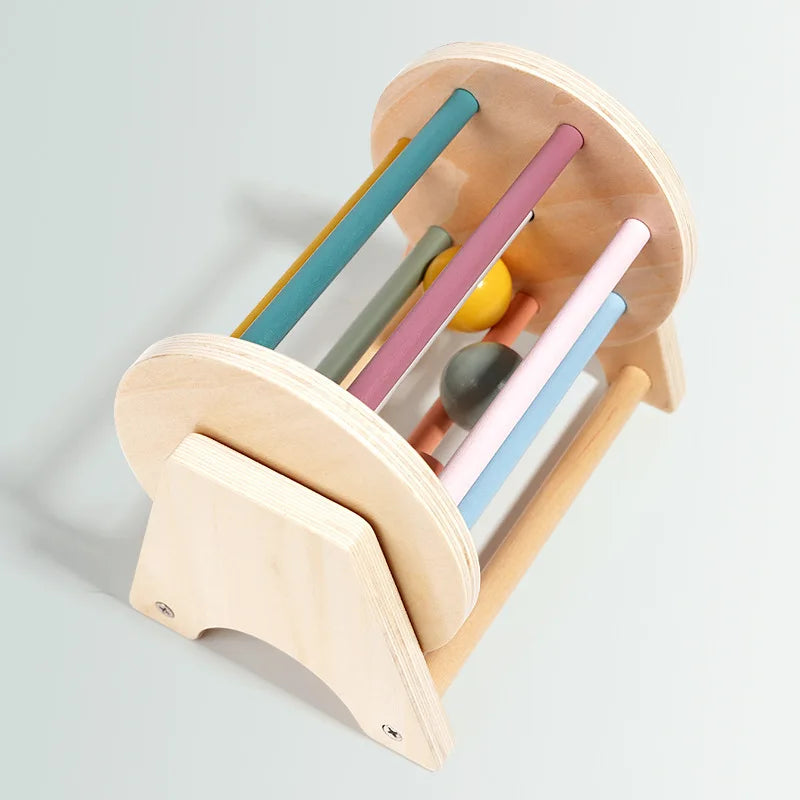 Tambour à Billes Montessori en Bois - Jouet Éducatif Bébé