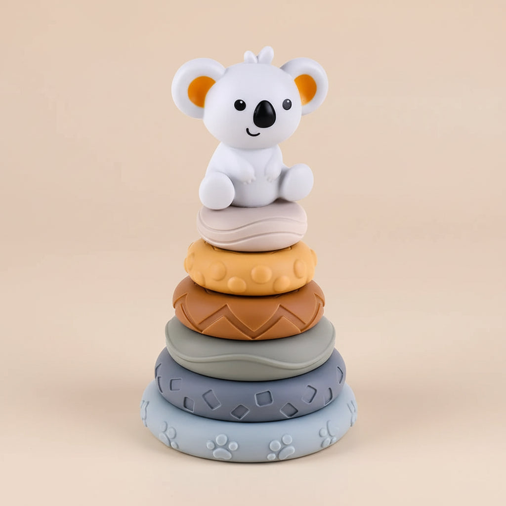 Blocs de Construction en Silicone Montessori - Jouet d'Éveil et Dentition pour Bébé