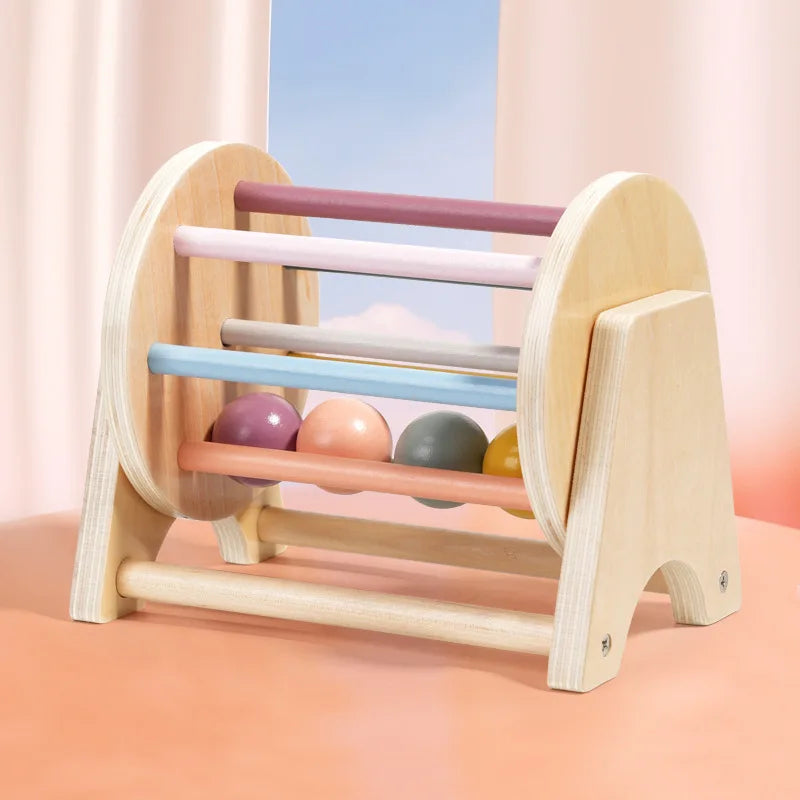 Tambour à Billes Montessori en Bois - Jouet Éducatif Bébé