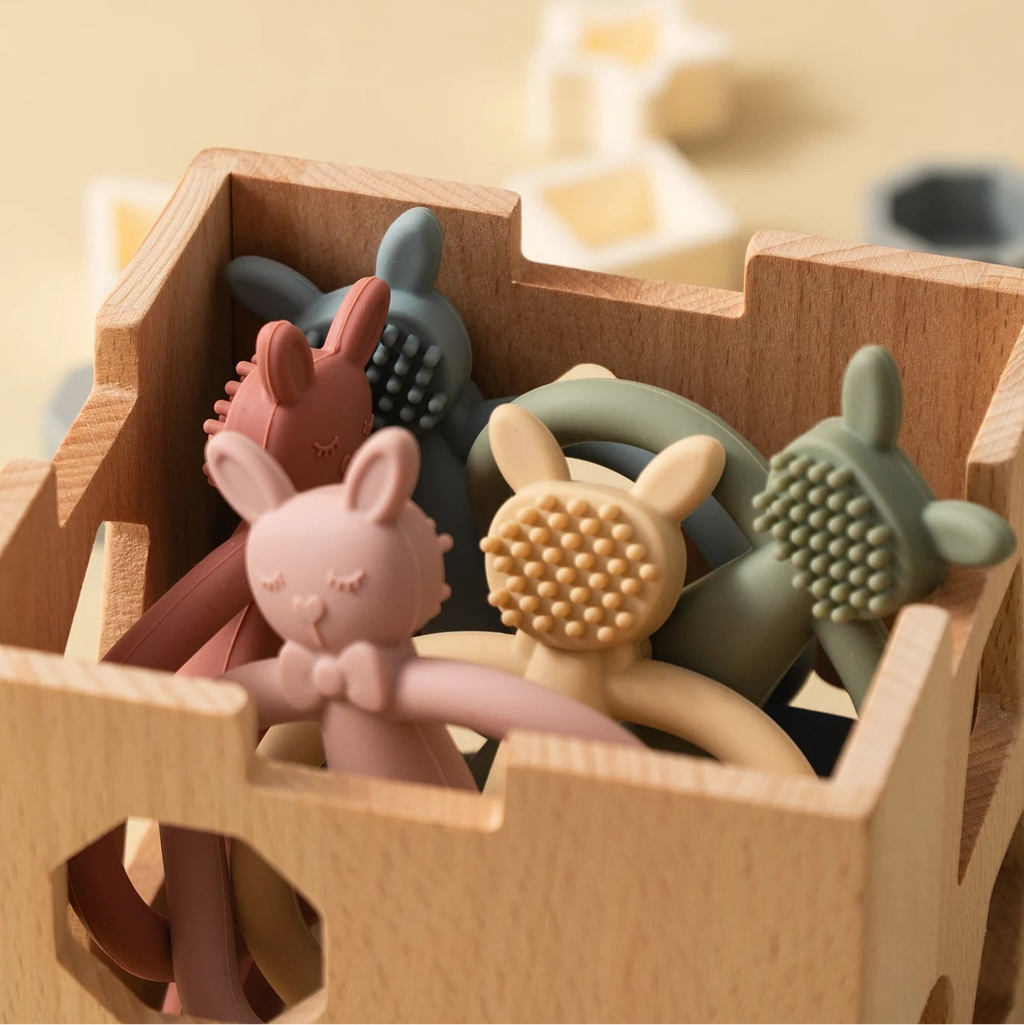Jouet de Dentition Silicone Lapin pour Bébé