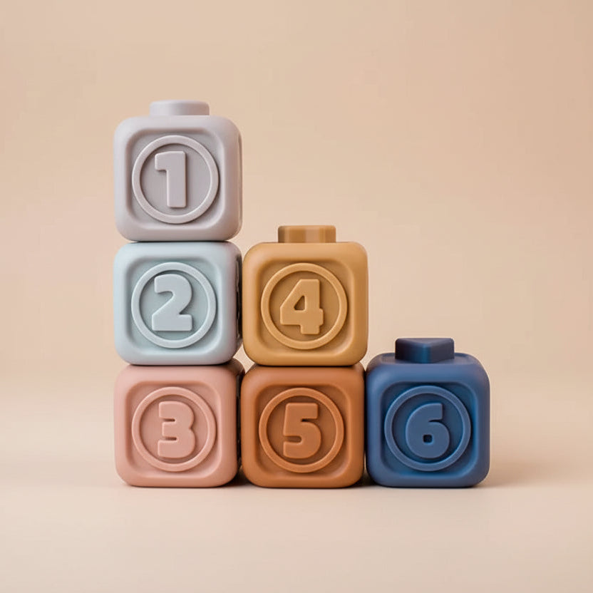 Cubes Sensoriels en Silicone Montessori