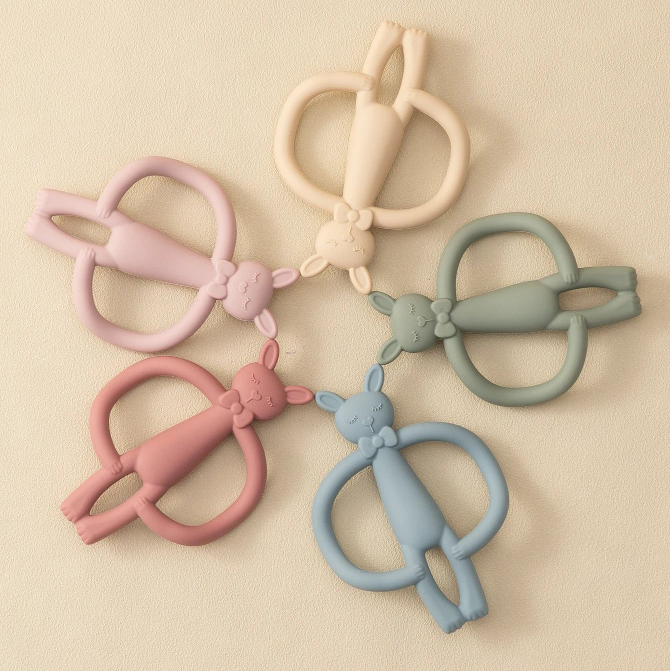 Jouet de Dentition Silicone Lapin pour Bébé