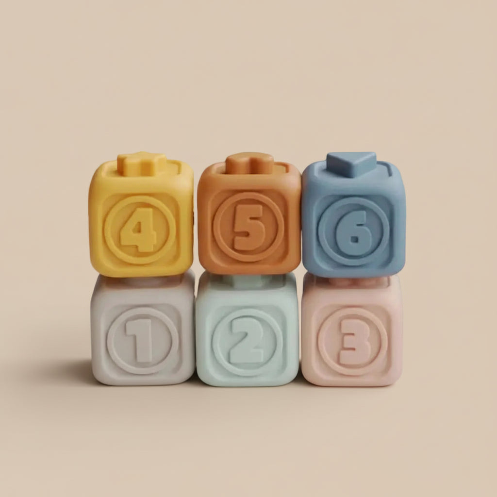 Cubes Sensoriels en Silicone Montessori