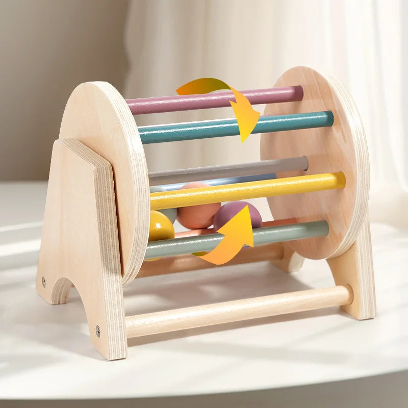 Tambour à Billes Montessori en Bois - Jouet Éducatif Bébé