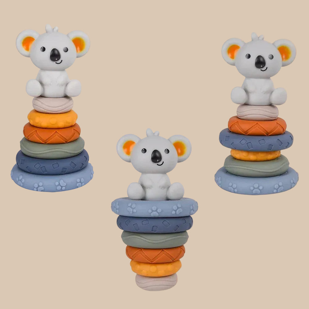 Blocs de Construction en Silicone Montessori - Jouet d'Éveil et Dentition pour Bébé