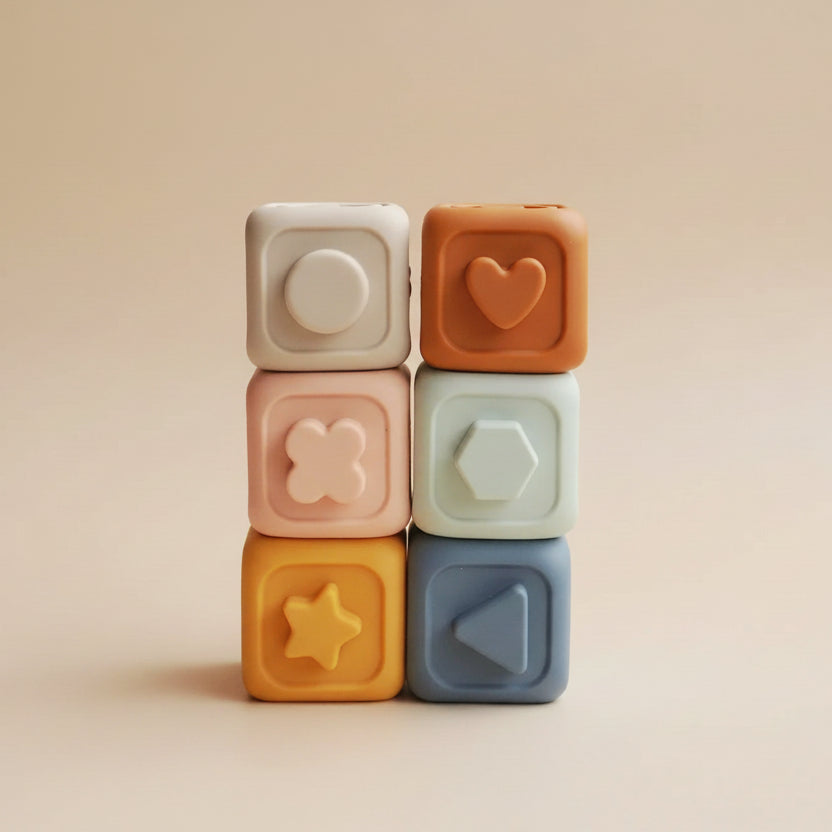 Cubes Sensoriels en Silicone Montessori