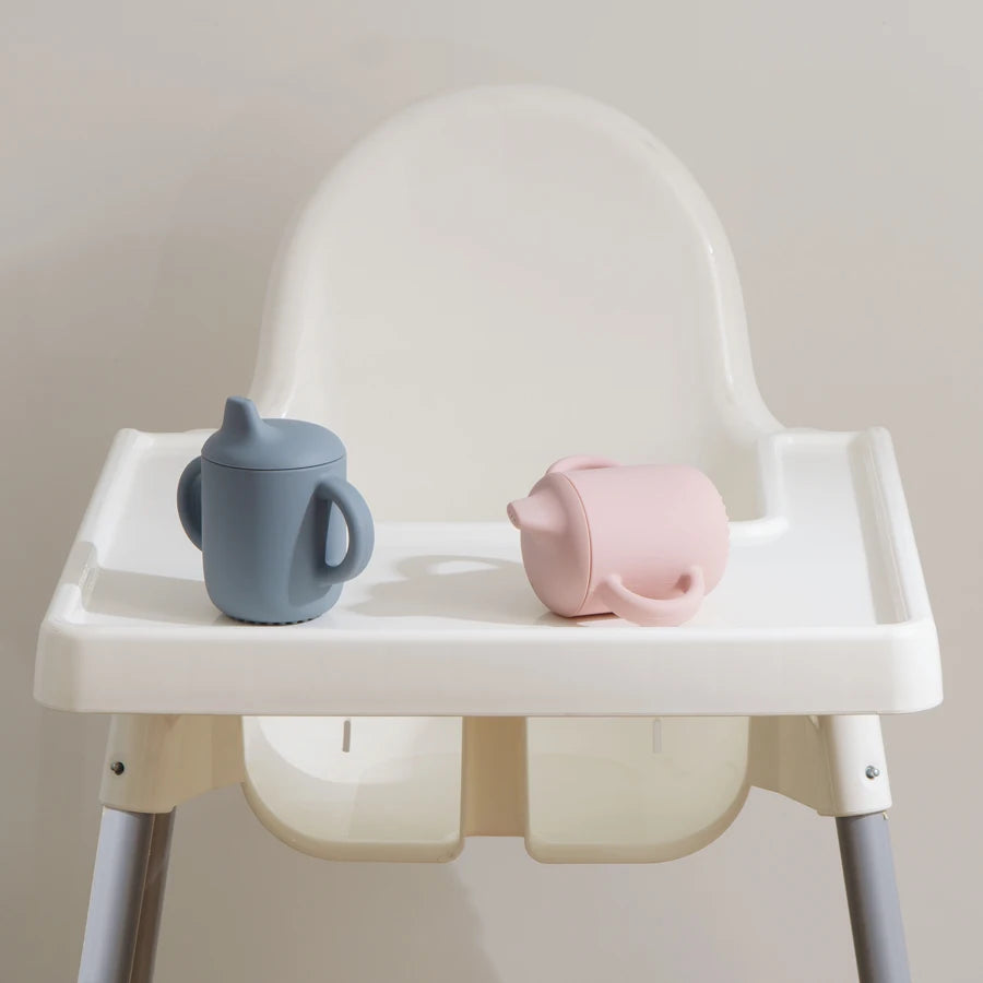 Tasse d'Apprentissage en Silicone pour Bébé avec Poignées