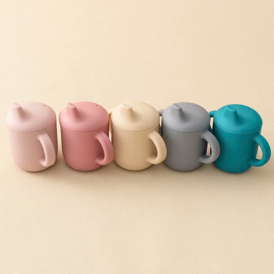 Tasse d'Apprentissage en Silicone pour Bébé avec Poignées