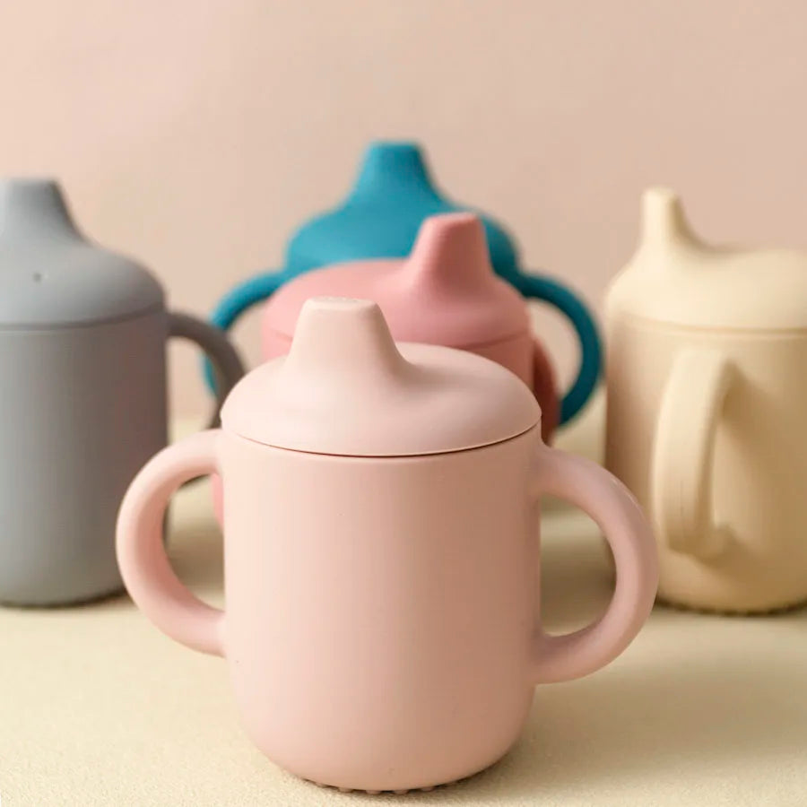 Tasse d'Apprentissage en Silicone pour Bébé avec Poignées