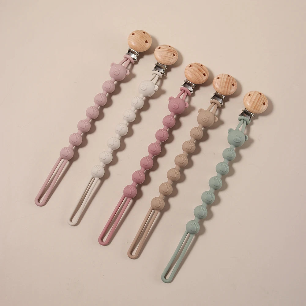 Attache-Tétine en Silicone | Perles Ourson
