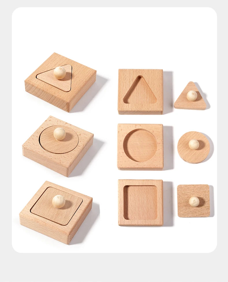 Ensemble de 6 Hochets en Bois Montessori pour Bébé