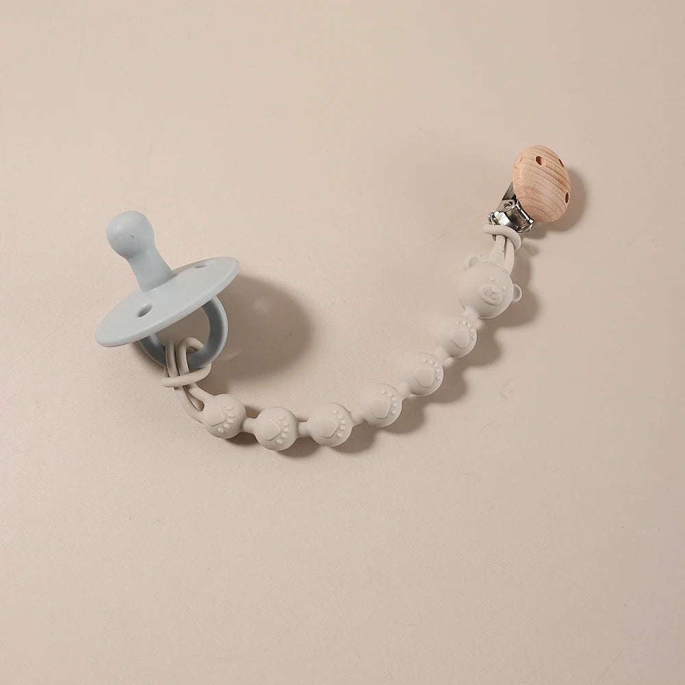 Attache-Tétine en Silicone | Perles Ourson